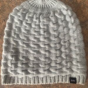 Echo Light Gray Cable Knit Hat